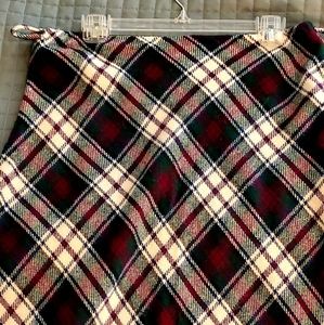 Scotch plaid maxi skirt